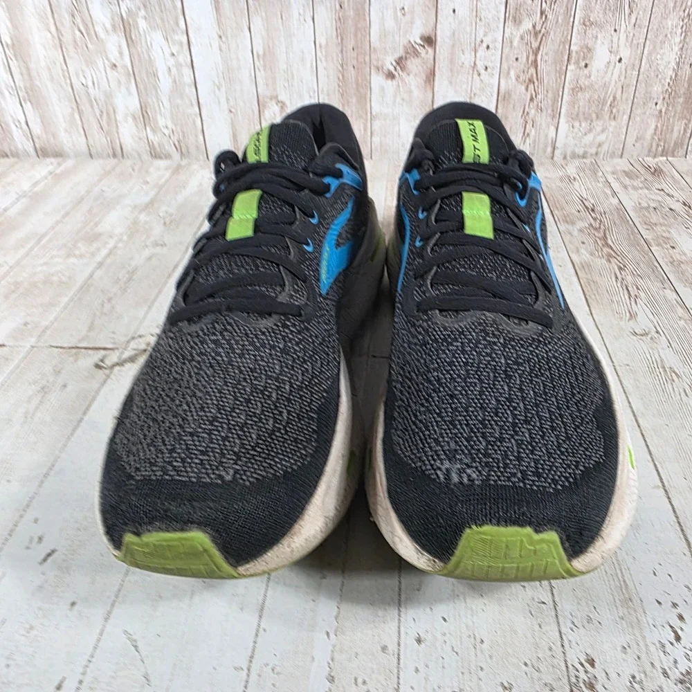 Brooks Ghost Max Mens 11 Black Blue Lime Running Shoes 1104061D060 DNA LOFT v2